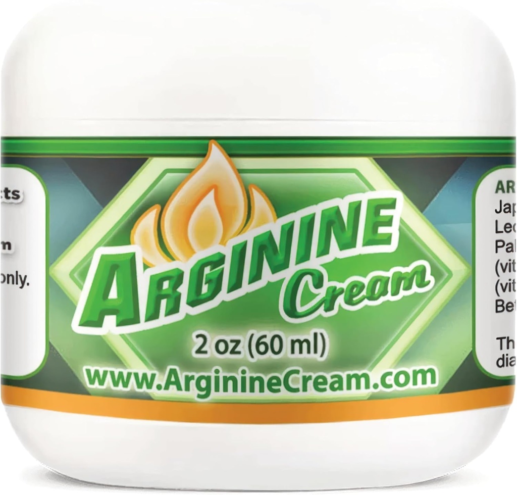 Arginin Cream - 2 oz - L- Arginin nitrogenoxid Support for mænd og kvinder - Ikke duftende