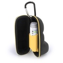CASEMATIX Astma Inhaler sag med Lanyard og Clip On Keychain Carabiner, Inhaler Holder udvidet til Fit Standard Rescue og New Albuterol Inhaler enheder op til 4 Tommer - Inkluderer Astma sag