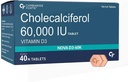 Vitamin D3 60000 IE - Chewable Cholecalciferol D tilskud til kvinder & mænd - 40 tabletter