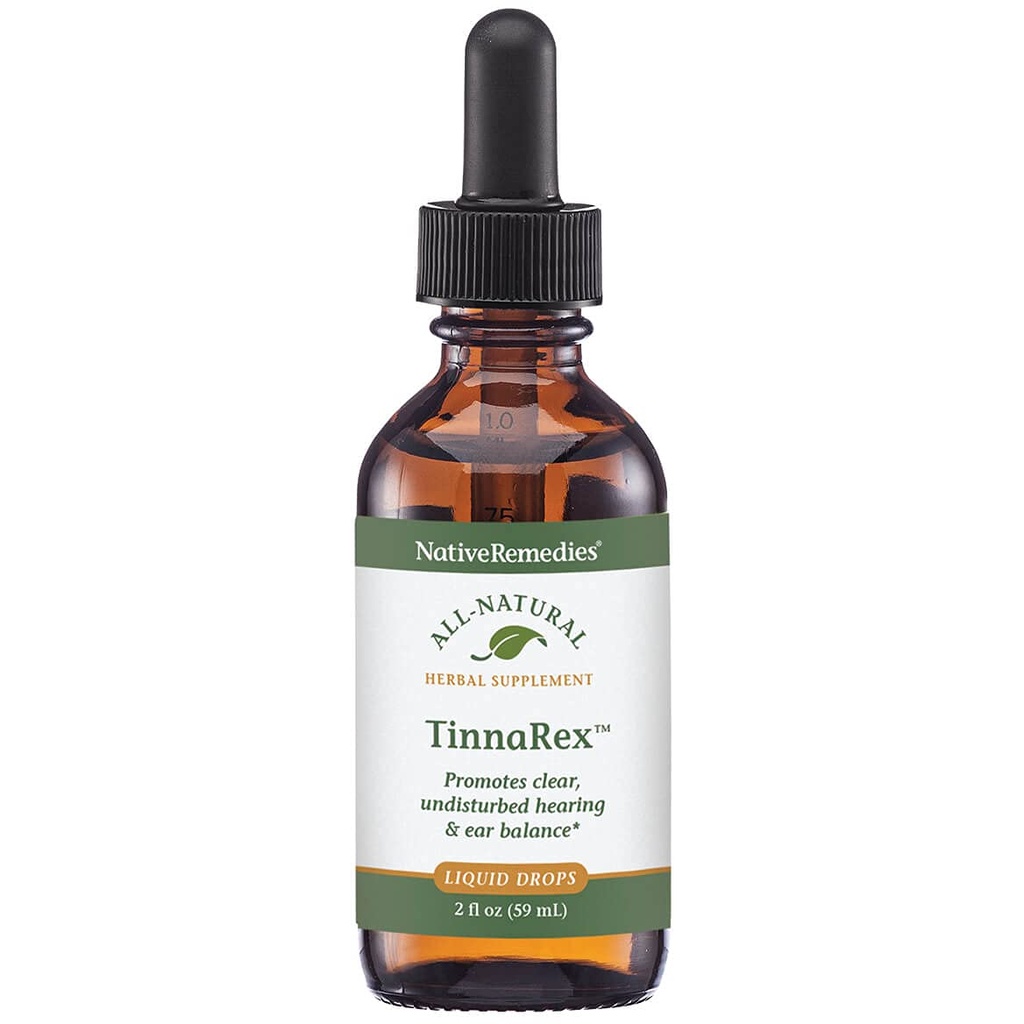 Native Remedies TinnaRex - Alle naturlige herbal supplement fremmer klar og uforstyrret hørelse - Understøtter Øre strukturer, lyd Conduction og Conveyance - 59 ml