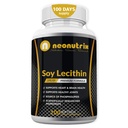 Soja Lecithin Capsules 1200mg (One a Day, 100 Softgels) immunsupportsupplement Rich in Phospholipids Understøtter Metabolisme, hjerne & hjerte sundhed & celle funktioner Lavet i USA Non- GMO af Neonutrix