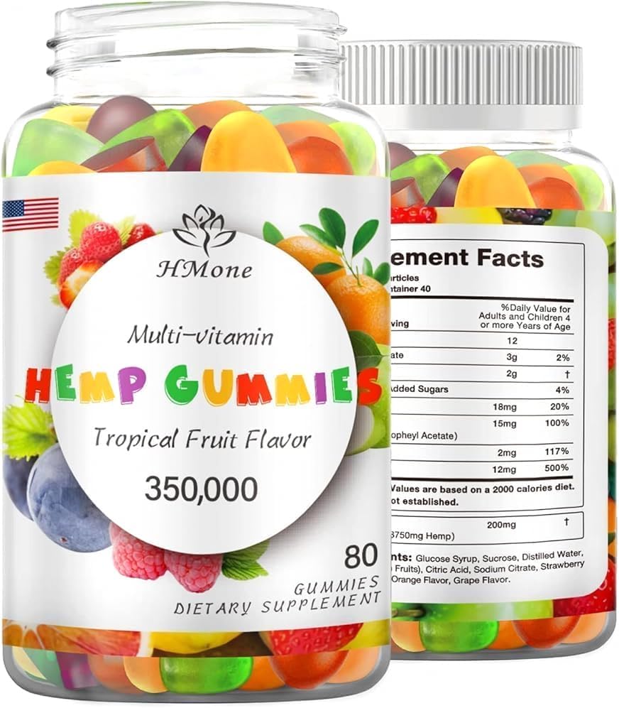 1 Pakninger Økologisk Hamp Gummies Extra Styrke High Potency- 11211