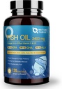 NATUR TARGET Triple Omega 3 6 9, Fish Oil 2400mg Softgels med vitamin D3 & E - EPA & DHA & ALA - understøtter hjerte, hjerne, fælles & immunforsvar, bæredygtigt sødet, ikke-GMO