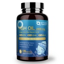 NATUR TARGET Triple Omega 3 6 9, Fish Oil 2400mg Softgels med vitamin D3 & E - EPA & DHA & ALA - understøtter hjerte, hjerne, fælles & immunforsvar, bæredygtigt sødet, ikke-GMO