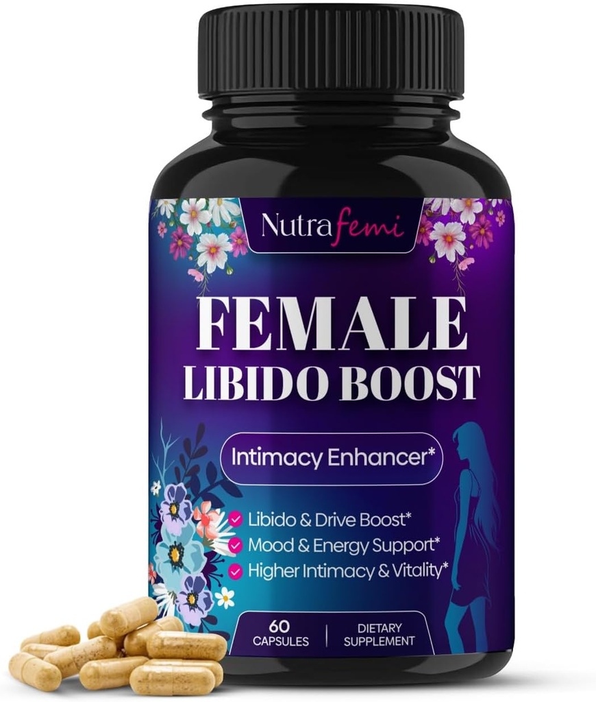 Hurtig fungerende højeffektiv Libido Booster for Women- Female Libido Booster for Hormonal Balance, Mood & Drive, Natural Smøremiddel - med Maca Root, Ginseng, Tribulus, Gingko & Ashwagandha
