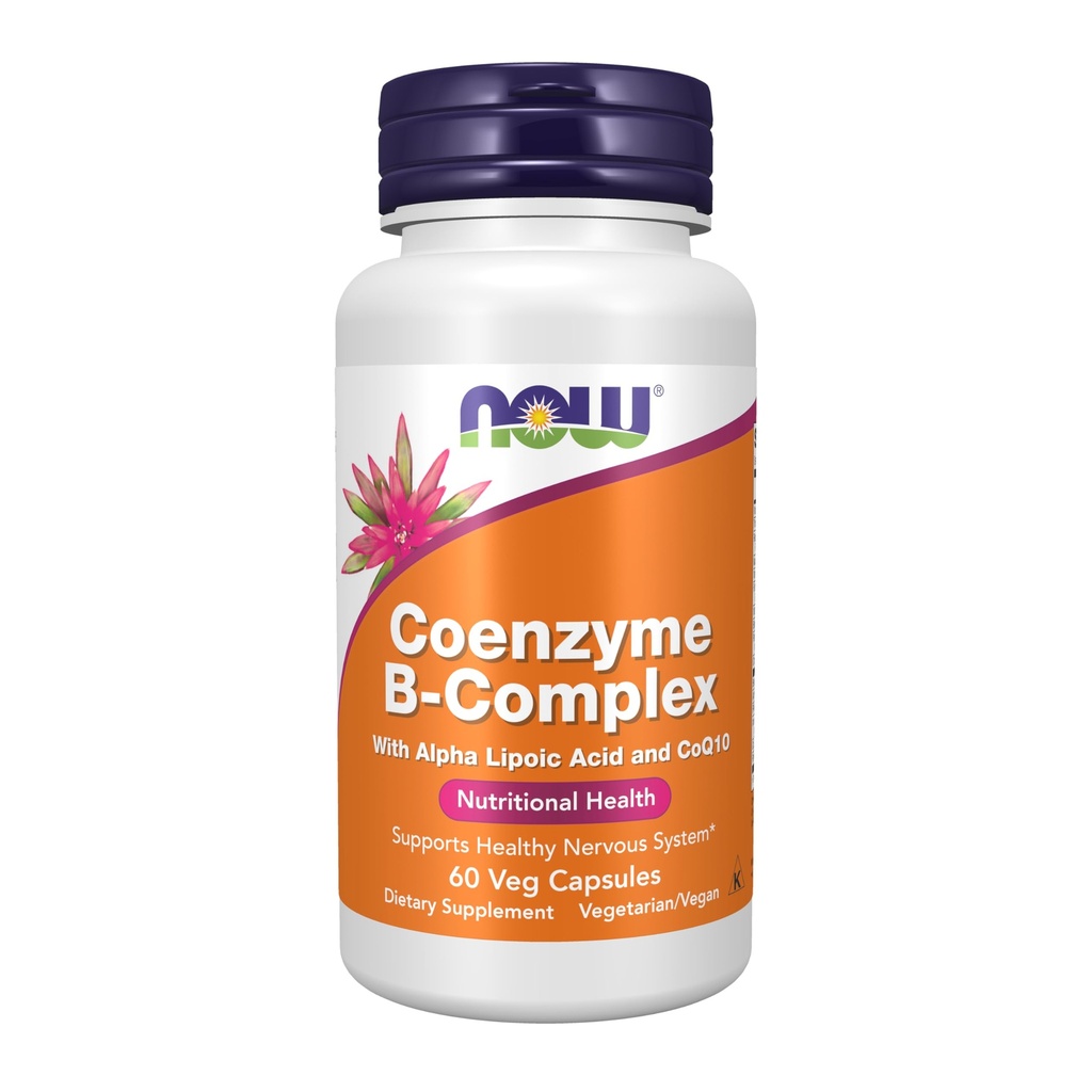 Now Foods Supplements, Co- Enzyme B Complex med Alpha Lipoic Acid og CoQ10, Ernæringssundhed, 60 Veg kapsler