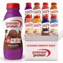 Premier Protein Shakes, 8 Flavor Variety Pack, 30g Protein, 1g Sukker, 24 Vitamin & Mineraler, Nutrients to Support immunHealth 11.5 Fl Oz (8 Pack)