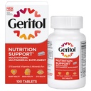 Geritol, Multivitamin Supplement, Indeholder B- Vitamin, Antioxidanter, Vitamin C, E & D og Jern, 26 Essentielle Vitamin og Mineraler, Glutenfri, Non- GMO, Ingen kunstige sødestoffer, 100 tabletter