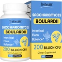Saccharomyces Boulardii Probiotika 200 Millioner CFU 'er, Klinisk-Studerede Probiotika for Kvinder & Mænd Gær for Intestinal, Gut, Immunum & fordøjelsessygdomme, Acid resistent & Shelf- Stable, 60 dages forsyning