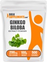 Bulkadditions.com Ginkgo Biloba Extract Powder - from Ginkgo Biloba Leaf, Antioxidant Source, Herbal Supplement - Gluten Free, 200mg per servering, 100g (3,5 oz) (Pack of 1)