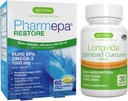 Pharmepa Restore & Longvida Lipideret Curcumin 500 mg Bundle, 1000mg Pure EPA Omega-3 Fish Oil & Ultra Bioavailable Curcumin, af Igennus