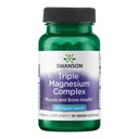 Swanson Triple Magnesium Complex - Mineral Supplement - Natural Support - Med Citrate, Oxide & Aspartat - (30 kapsler, 400mg hver)