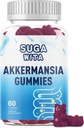 GLP1- 1; Akkermansia Probiotika Gummies Supplement, Akkermansia Muciniphila 100 millioner AFU med Inulin 400mg, understøtter fordøjelsesbesvær & Gut for mænd og kvinder, 60 Counts
