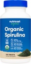 Nutricost Organic Spirulina 500 mg, 240 tabletter - Gluten Free, Non- GMO