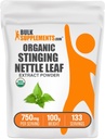 BulkSupplements.com Organic Stinging Nettle Extract Powder - Nettle Leaf Extract, Herbal Supplement - Vegan & Gluten Free, 750mg per Serving, 100g (3,5 oz) (Pack of 1)
