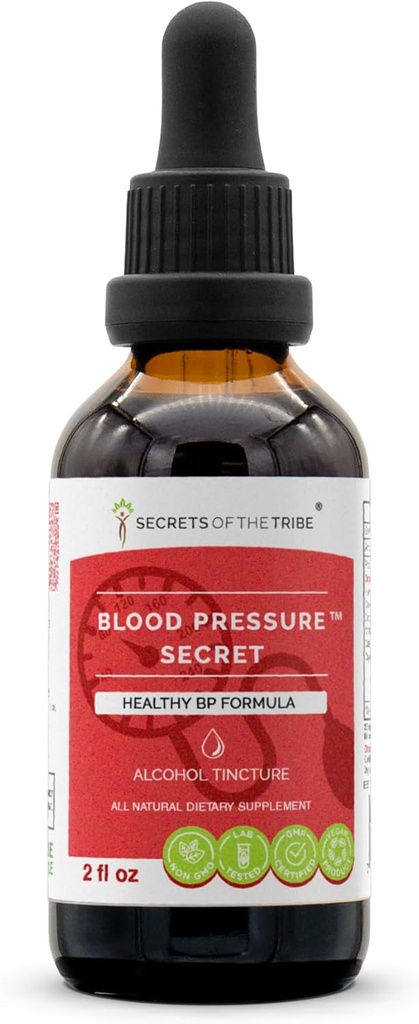 Blodtryk Secret Alkohol Extract, Hawthorn, Sellery, Cardamom, Motherwort, Cayenne. Glycerit tinktur, sund cirkulationsformel (2 fl oz)