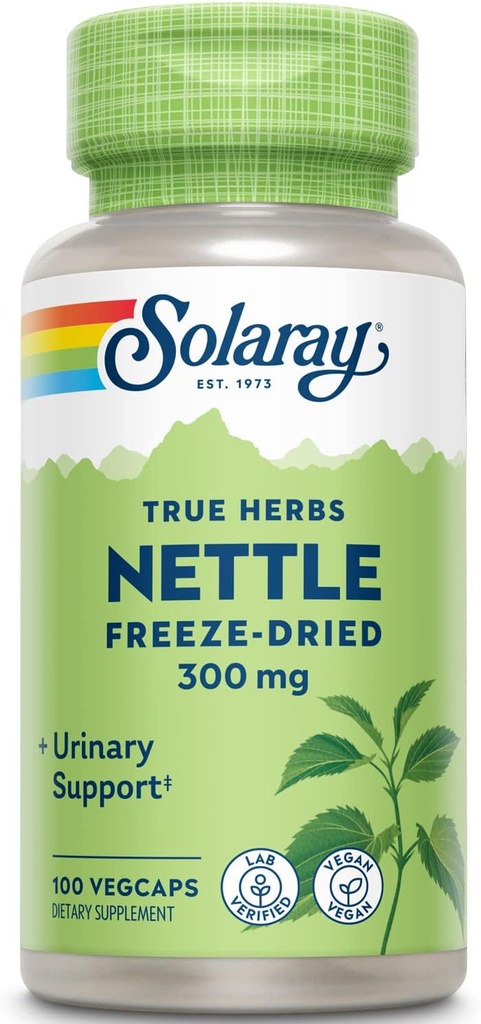 SOLARAY Nettle Leaf Fryse Tørret, Veg Cap (Btl- Plastic) 300mg