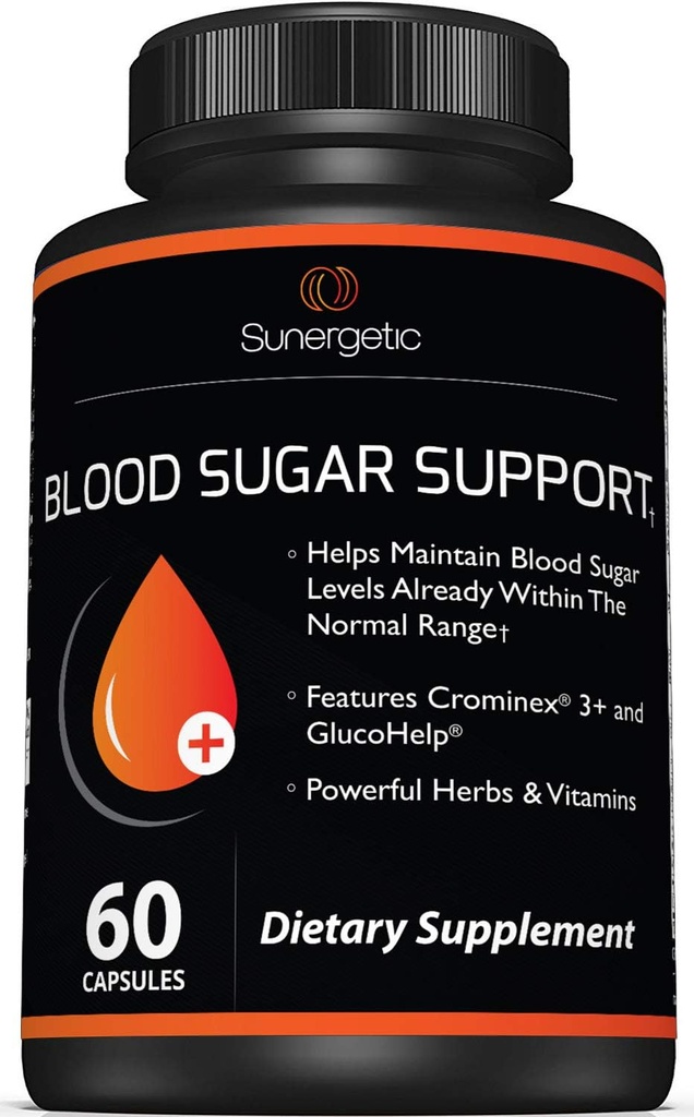 Premium Blood Sugar Support-Supporters Sund Blood Sugar Nivels Already within Normal Range - Inkluderer Bitter Melon Extract, Vanadium, Chrom, Kanel, & Alpha Lipoic Acid -60 Kapsler