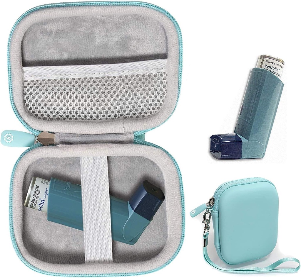 GETGEAR Astma Inhaler Holder sag, Compact og Sturdy sag for Handy Ventolin Inhaler for voksne og børn (CASE KUN)