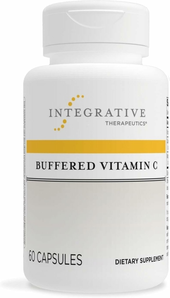 Integrative Therapeutics Buffered Vitamin C - Antioxidant Support for Sund Hud & Connective Væsker * - Vegan & Gluten- Free - 60 kapsler (60 Servere)