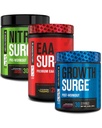 Jacked Factory Nitrobølge Pre Workout, EAA Surge Essential Aminosyrer, Growth Surge Post Workout Muscle Builder Bundle