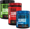 Jacked Factory Nitrobølge Pre Workout, EAA Surge Essential Aminosyrer, Growth Surge Post Workout Muscle Builder Bundle