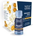 Immunitetsshoots med organisk ingefær + honningskål; vitaminer C, D, B6, B12 og Zinksko 124; flydende immunforsvar tilsat naturligt resveratrol og Spermidin