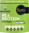 Healthier Comforts Unflavored Pea Protein Powder - Low Sodium (2 lb.) | USA Grown and Processed | 100% Plant Based Protein Powder | Kosher, Gluten Free, Non-GMO, Keto Friendly (32oz)