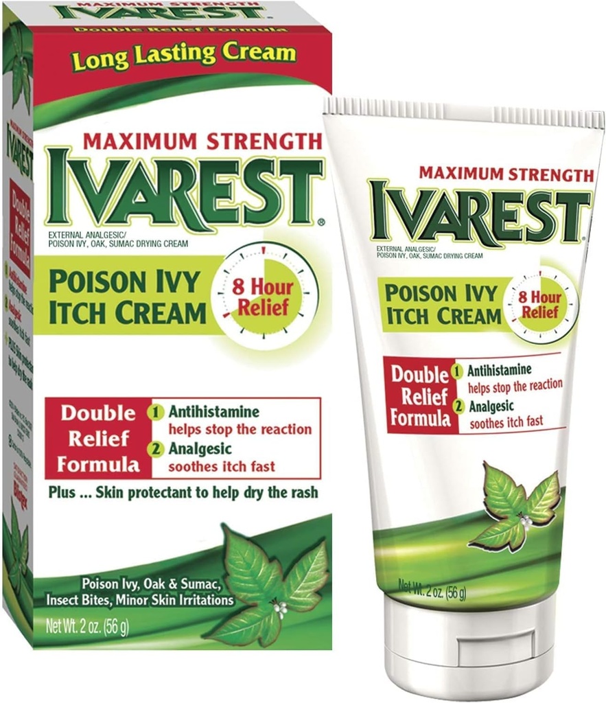 Ivest 8 timers maksimal styrke Anti - Itch Cream - 2 Oz / Pack, 2 Pack