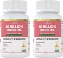 Probiotika og Prebiotika til kvinder pH Balance & fordøjelse - 60 Millioner Vaginal Probiotika med Cranberry & D- Mannose til Gut, urinveje, immunforsvar, Vegan & Non- Gmo; 180 Kapsler
