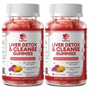 2 Pack Lukaree Lever Cleanse Detox & Repair Gummies Shumped 124; Sugar- Free Milk Thistle Supplement w / Artichok & L- Glutathione - Ultra-Koncentreret Herbal Leverstøtte til mænd og kvinder -Vegan, 60 Greve