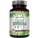 Vegan Omega 3 - Carrageenan Free Plant Based Algal DHA / EPA - 60 Veggie Softels - Understøtter hjerne, hjerte & prenatal sundhed - Væsentlige fedtsyrer kosttilskud