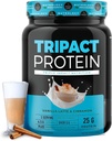 Nutrologi TRIPACT Protein Powder - 7-in-1 Meal udskiftning Rystes med grass Fed Whey Protein Powder, Pea, Rice, Grønne for Muscle Recovery & Immunity, Vanilla Latte & Kanel Flavor, 20 Servere