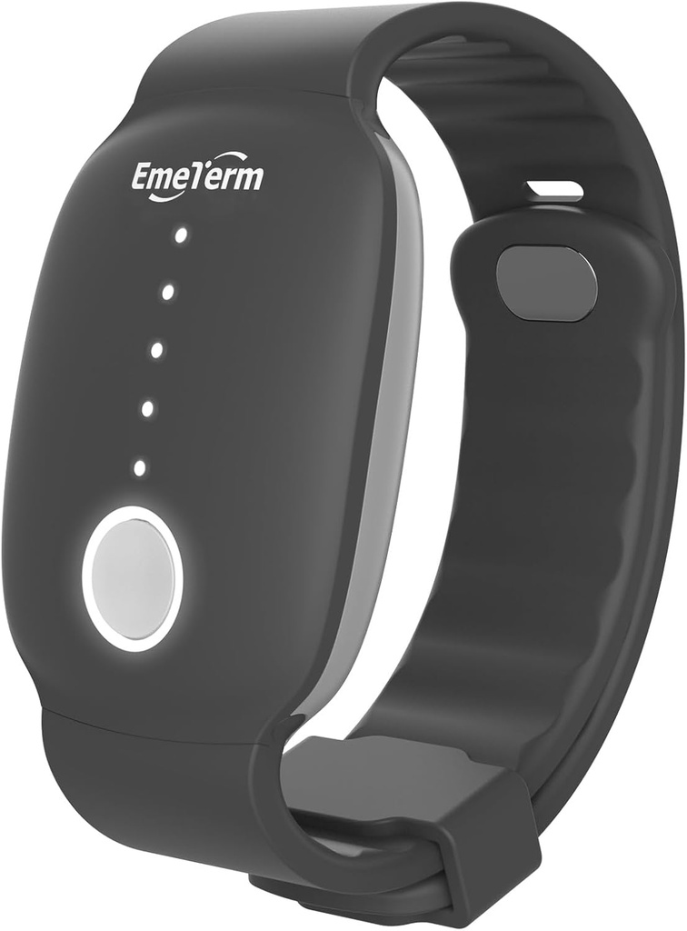 EmeTerm Fashion FDA- Cleared Relieve Kvalme Elektrode Stimulator Morgen Sygdom Bevægelse Rejse Sygdom Vomit Relief Genopladelig Ingen Gel narkotika frie armbånd uden bivirkninger