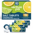 Venture Pal Chewable Electrolyte Tablets, 80 Grev Fast- Opløs sukkerfri stick salt tablets - Variety Pack til hurtig hydrering, Udendørs løb, vandreture, Sports Buddy 124; Keto & Vegan Friendly