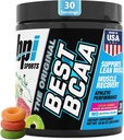 BPI Sport BCAA - BCAA pulver - forgrenede kæde Aminosyrer - Muscle Recovery - Muscle Protein Syntese - Lean Muscle - Forbedret ydeevne - Hydration - Sour Candy - 35 Servering - 12.34 oz.
