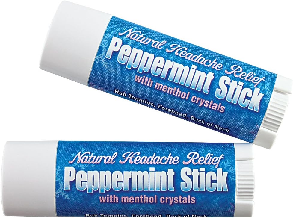 Pebermynte Sticks Menthol Krystaller Rosmarin Hovedpine Relief (sæt af 2)