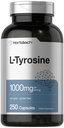 Horbäach L- Tyrosine Supplement: 124; 1000mg; 124; 250 Kapsler: 124; ikke- GMO og Gluten Free Formel