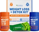 Ultimativ vægttab kit - 30 Dag & Nighttime Detox Shots - Metabolisme Booster & Appetite Control - Kost kosttilskud til kvinder & mænd - Fat Burning & Vægtloss piller, Fat Burner & Appetite Suppressant