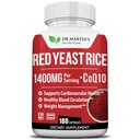 Red Yeast Rice Extract 1400mg Supplement 180 Grev • 124; Opretholde sunde Kolesterolniveauer • 124; Understøtter cardiovaskulær & blodcirkulation for sundt hjerte, fordøjelse, vægthåndtering & samlet sundhed