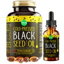Maju Superfoods Black Seed Oil 2 oz og Black Seed Oil Capsules Bundle