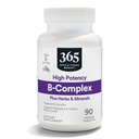 365 af Whole Foods Market, High Potency Vitamin B Complex med urtetilskud tabletter, 90 CT