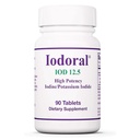 Optimox Iodoral 12, 5 mg tillæg - Jod supplement, thyreoideatilskud til kvinder og mænd, Lugol Solution Pills, Kalium Iodide Tablets, Daily Mineral Complex - 90 Greve