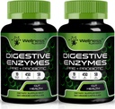 Digitale enzymer med Probiotika og Prebiotika, 450mg, 5 Millioner CFU 'er - Pure Super fordøjelseskapsler - Digitale enzymer til kvinder & mænd støtte fordøjelse & Gut sundhed - 120 Greve (Pack of 2)