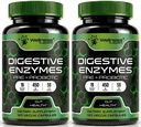 Digitale enzymer med Probiotika og Prebiotika, 450mg, 5 Millioner CFU 'er - Pure Super fordøjelseskapsler - Digitale enzymer til kvinder & mænd støtte fordøjelse & Gut sundhed - 120 Greve (Pack of 2)
