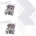 72 Stykker Pil Pouch Tasker Zipered Pil Pouch Genanvendelige Pill Tasker Clear Plastic Pill Tasker Self Forsegling Travel Medicine Organizer Opbevaring med Slide Lock til Torve Lever Olie, Piller og små genstande