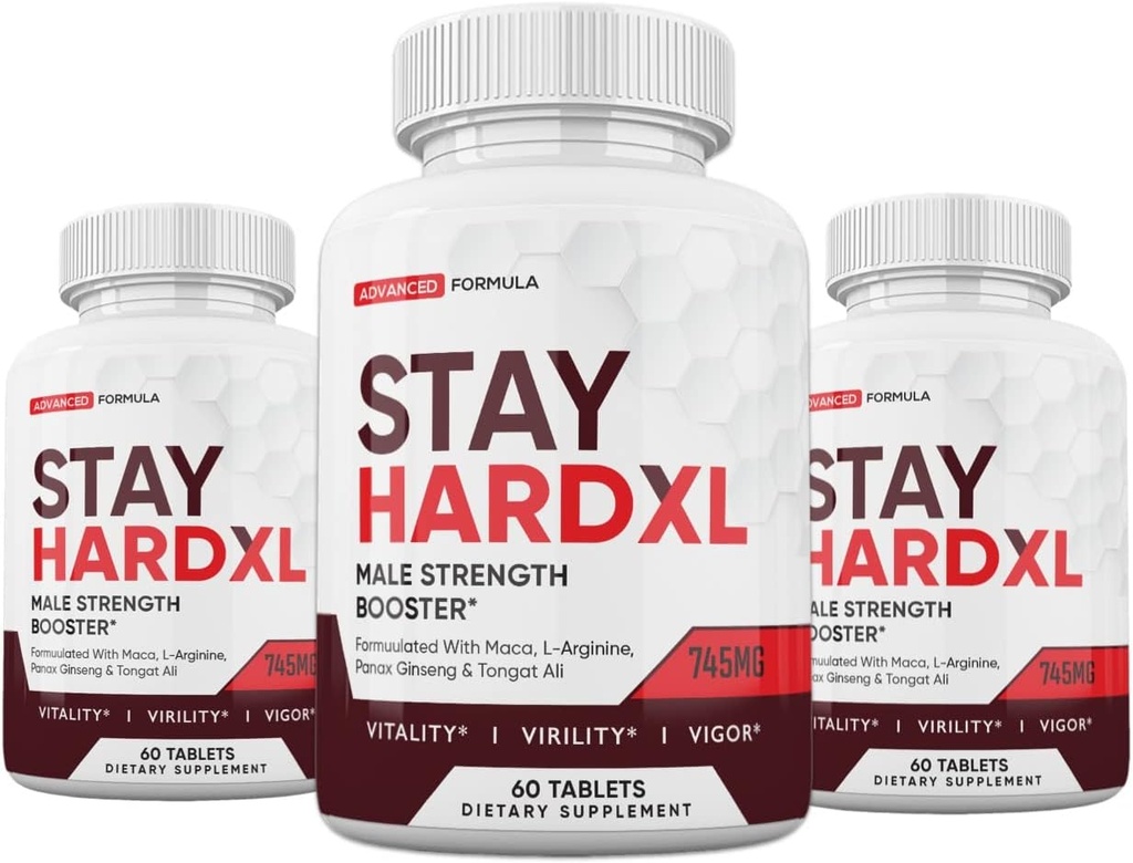 Stay Hard XL, 180 Count, 3 Month Supply, 60 Count (pakke med 3)