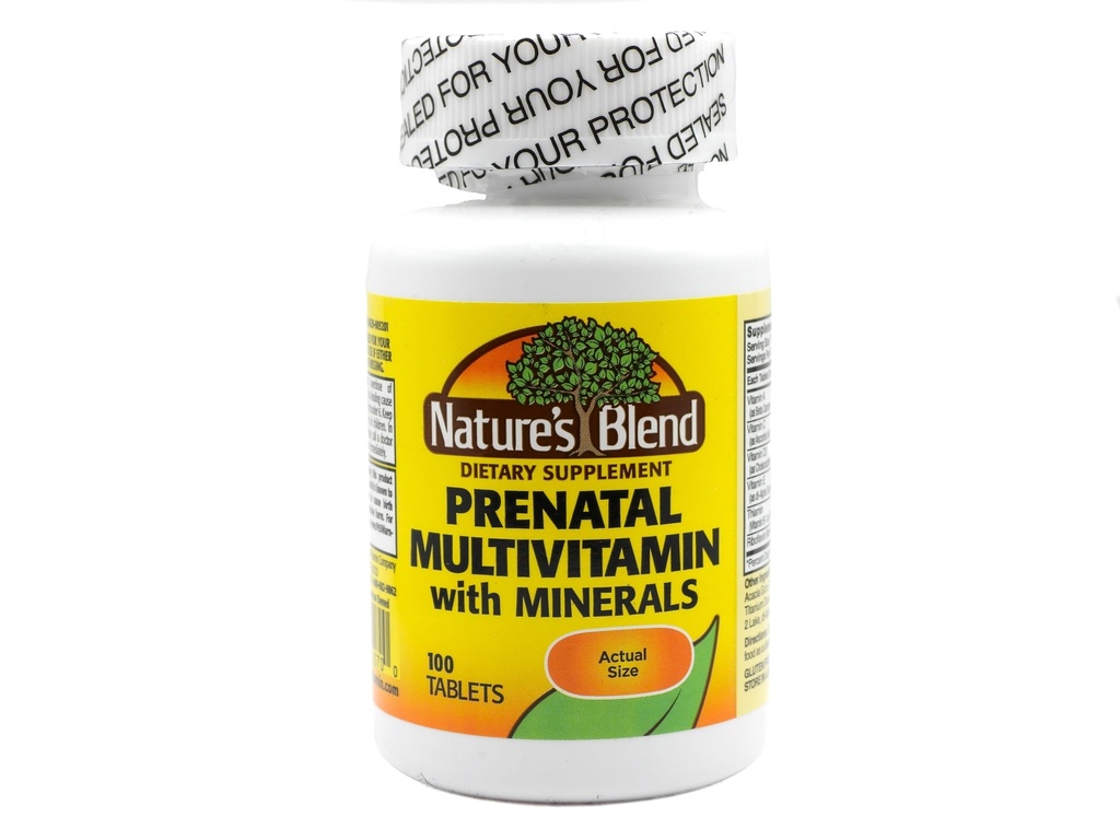 Naturens Blend Prenatal Formel Multivitamin 100 Tabs (1AA26)