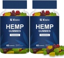 Hamp Gummies Great for Afslapning & Clam, Lavet med Organic Omega 3 6 9, Non- GMO, Lavsukker Hamp Gummy.. (Pack 02 (60 Greve))