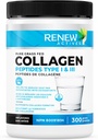 Renew Actives Hydrolyzed Collagen Peptider Powder 10G per servering - Premium Grass- Fed Collagen til hud, joints & hår - 9.4g Protein - Understøtter Collagen Formation & Muscle Inddrivelse - Lavet i Canada